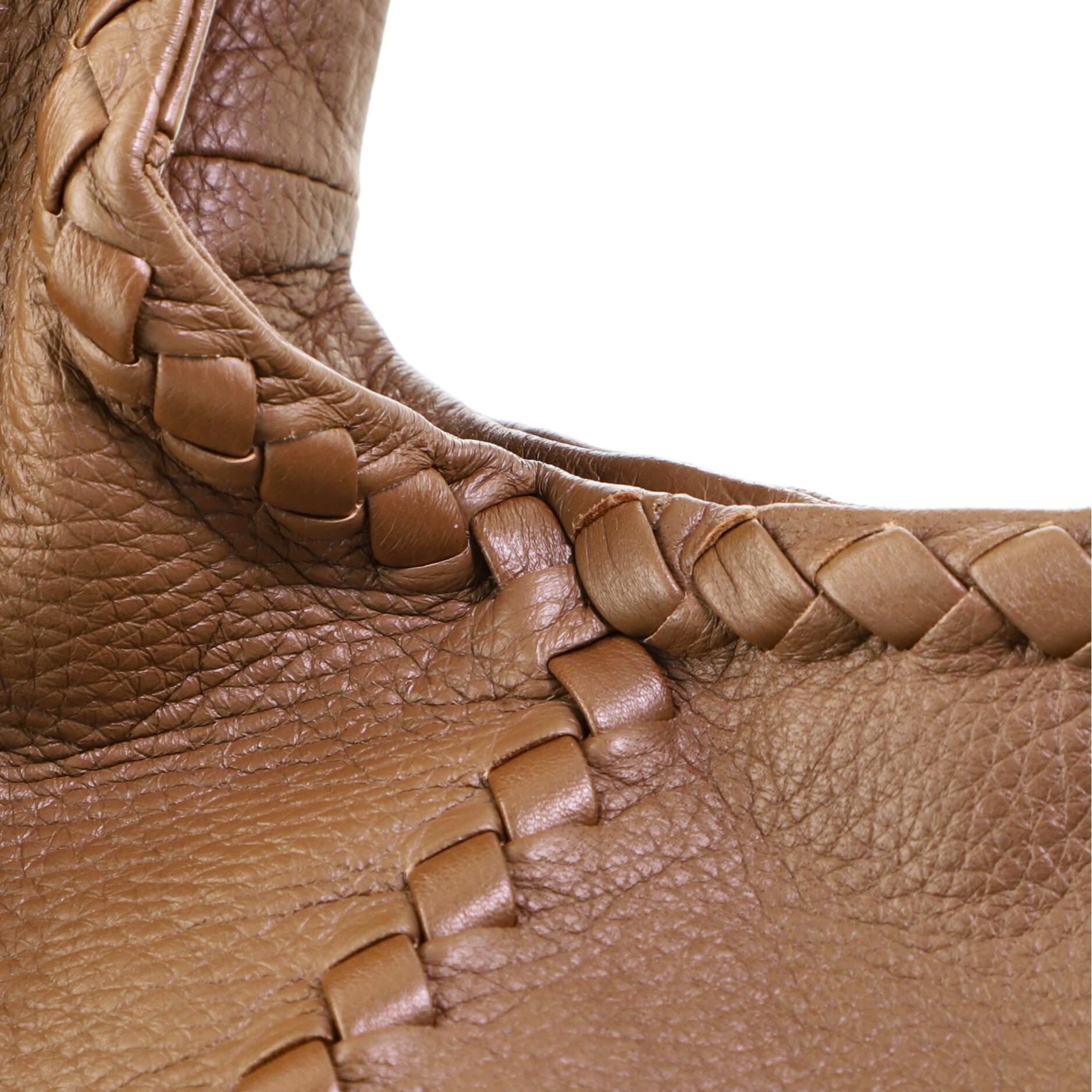 Bottega Veneta Baseball Hobo Leather with Intrecciato Detail Medium 2