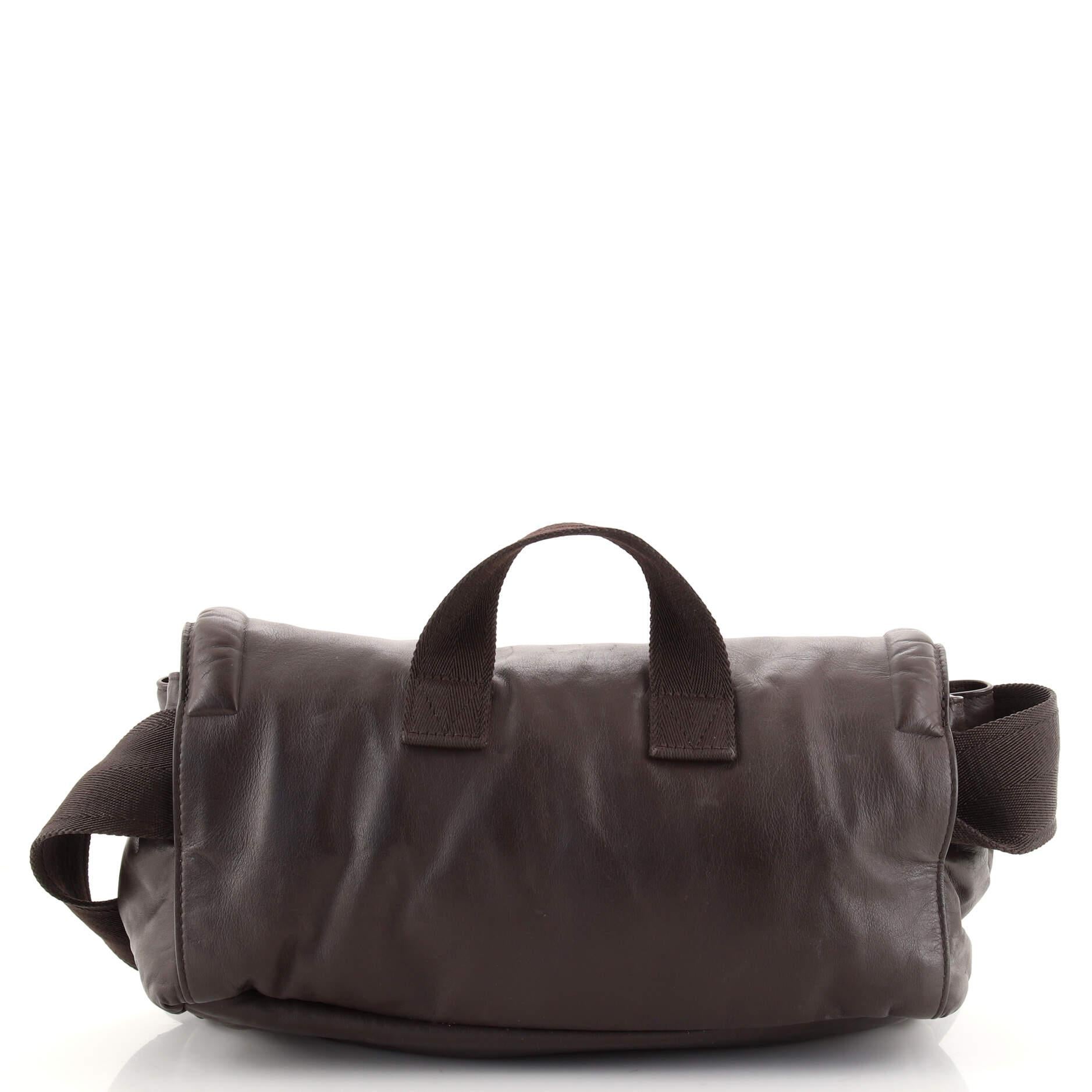 Black Bottega Veneta Beak Belt Bag Leather