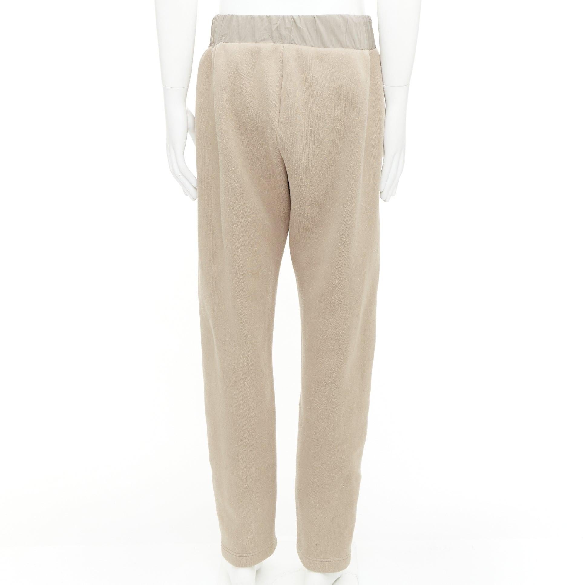 Bottega Veneta pantaloni jogger elasticizzati a contrasto beige IT48 M In condizioni discrete in vendita a Hong Kong, NT