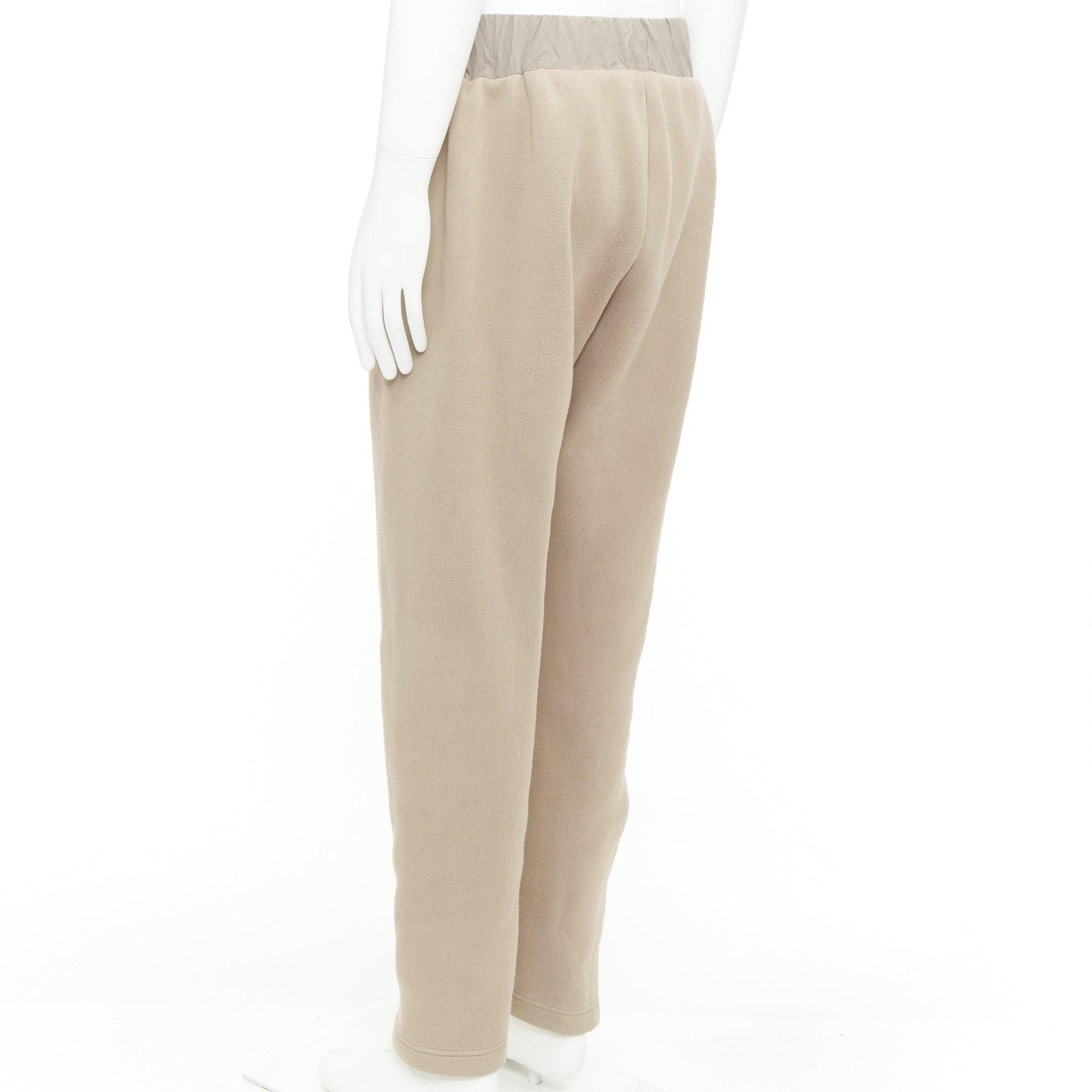 Uomo Bottega Veneta pantaloni jogger elasticizzati a contrasto beige IT48 M in vendita