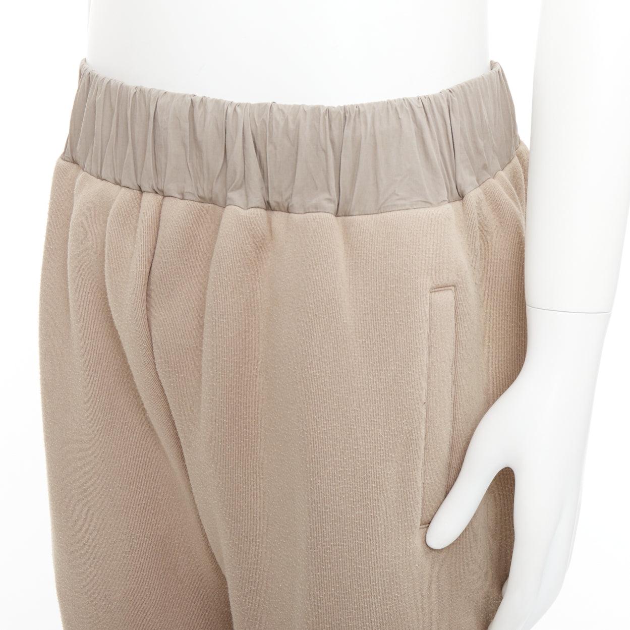 Bottega Veneta pantaloni jogger elasticizzati a contrasto beige IT48 M in vendita 1