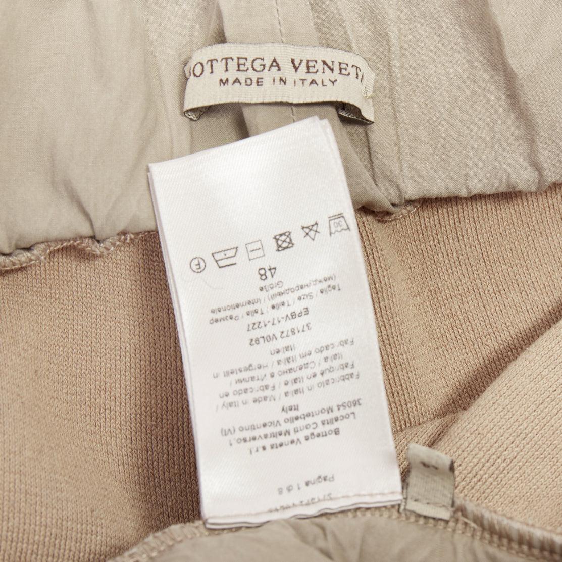 Bottega Veneta pantaloni jogger elasticizzati a contrasto beige IT48 M in vendita 3