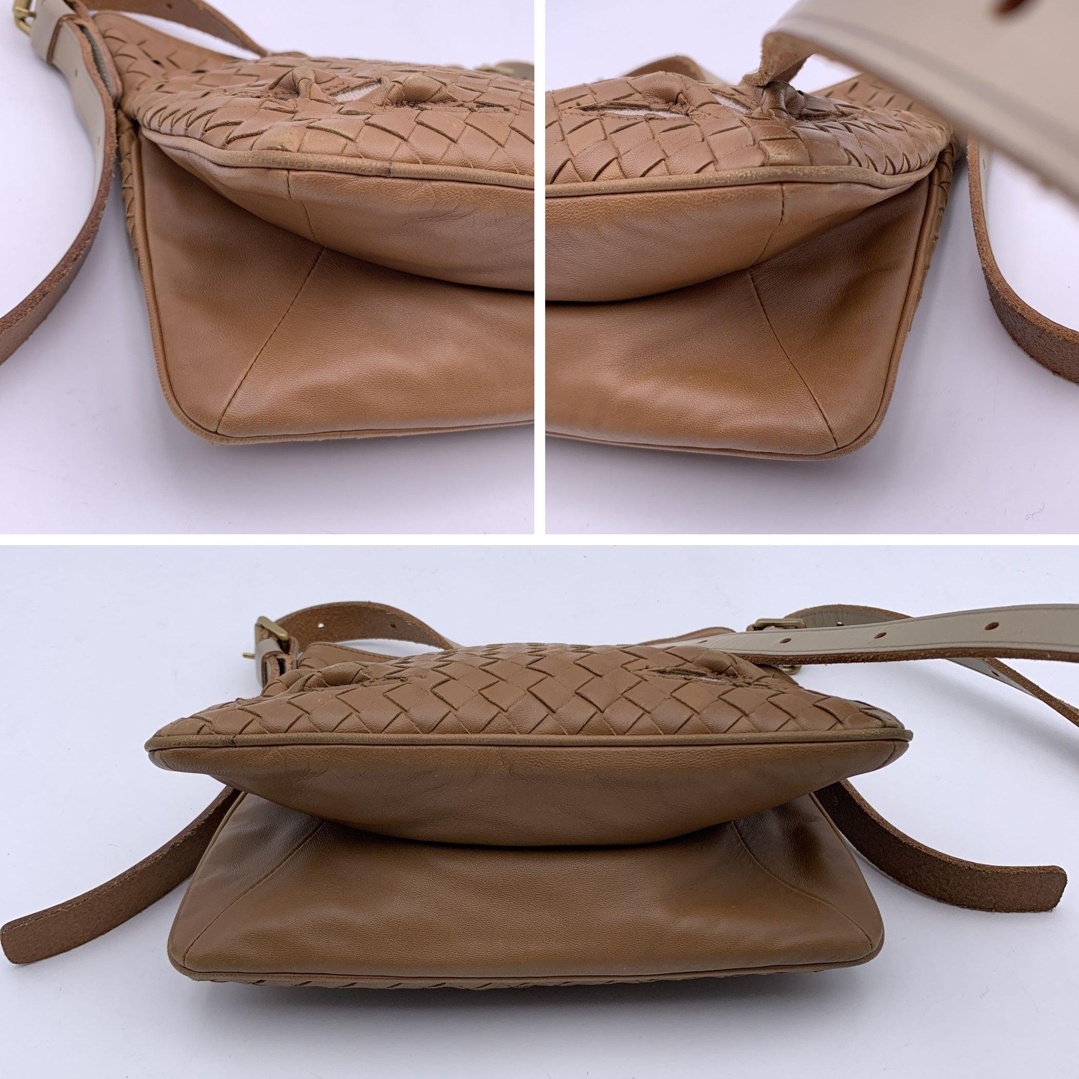 De las mujeres Bolso Bottega Veneta Beige Recortado Tejido de Piel Intrecciato