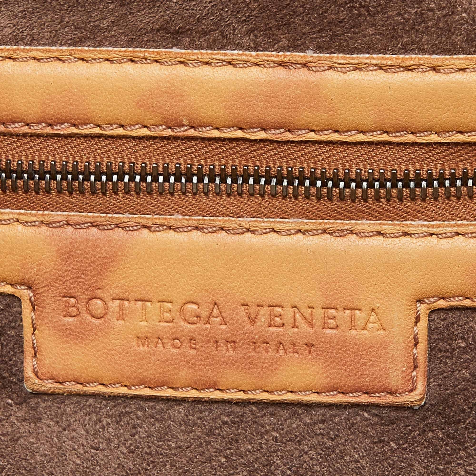 Bottega Veneta Beige Intrecciato Leather Embroidered Floral Satchel 9