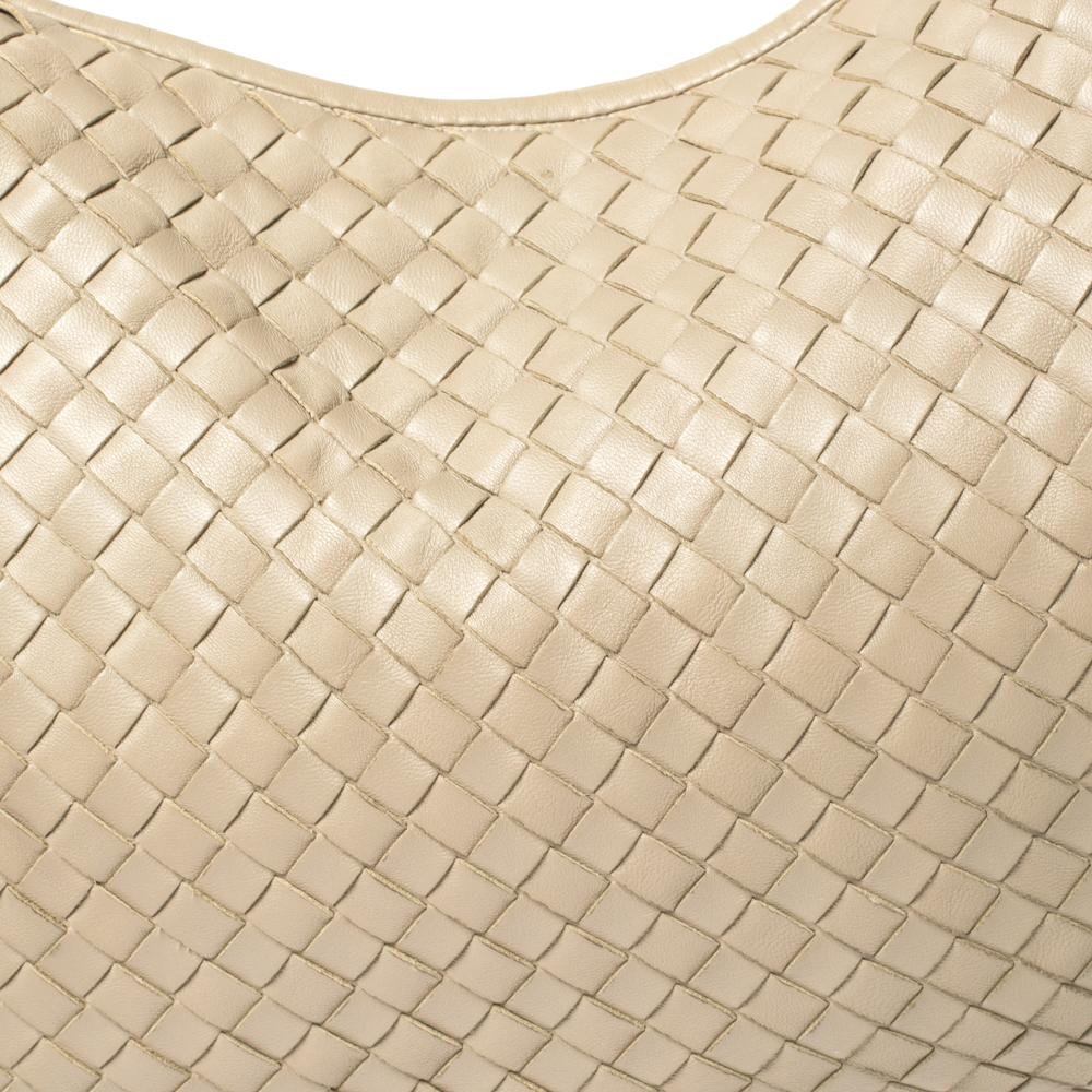 Bottega Veneta Beige Intrecciato Leather Large Veneta Hobo 8