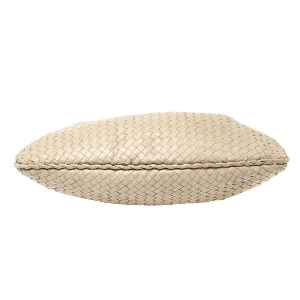 Bottega Veneta Beige Intrecciato Leather Large Veneta Hobo 1
