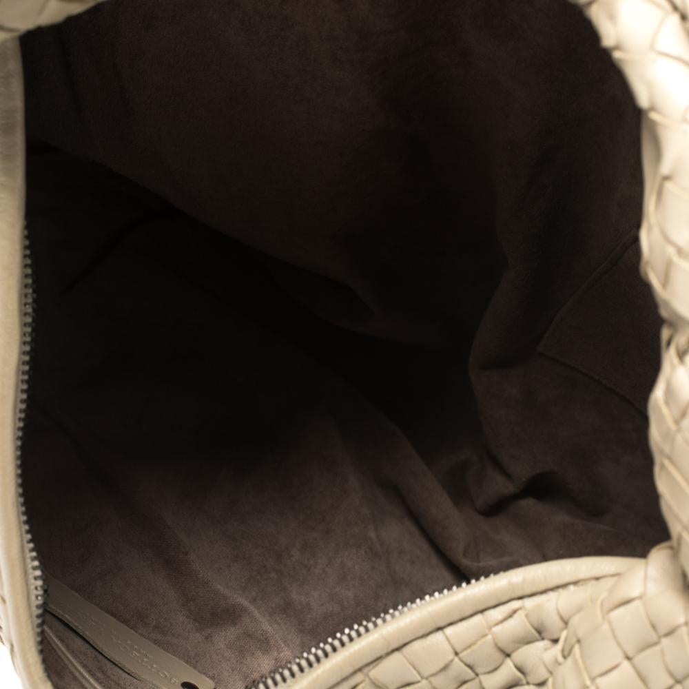 Bottega Veneta Beige Intrecciato Leather Large Veneta Hobo 4