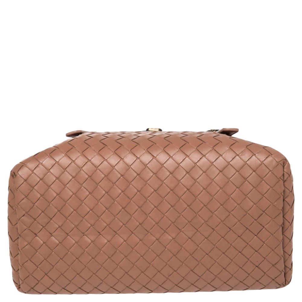Bottega Veneta - Mini sac cabas Roma en cuir beige Intrecciato Pour femmes en vente