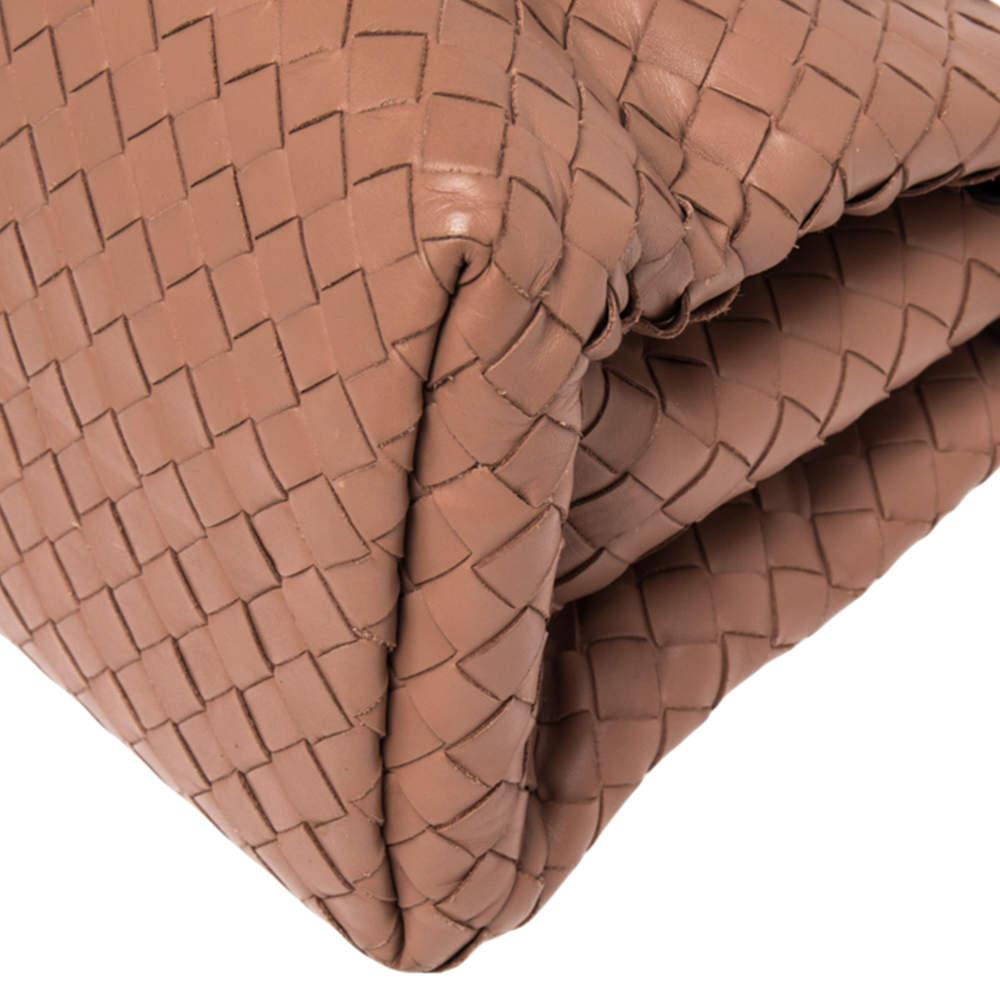 Bottega Veneta Beige Intrecciato Leather Mini Roma Tote 1
