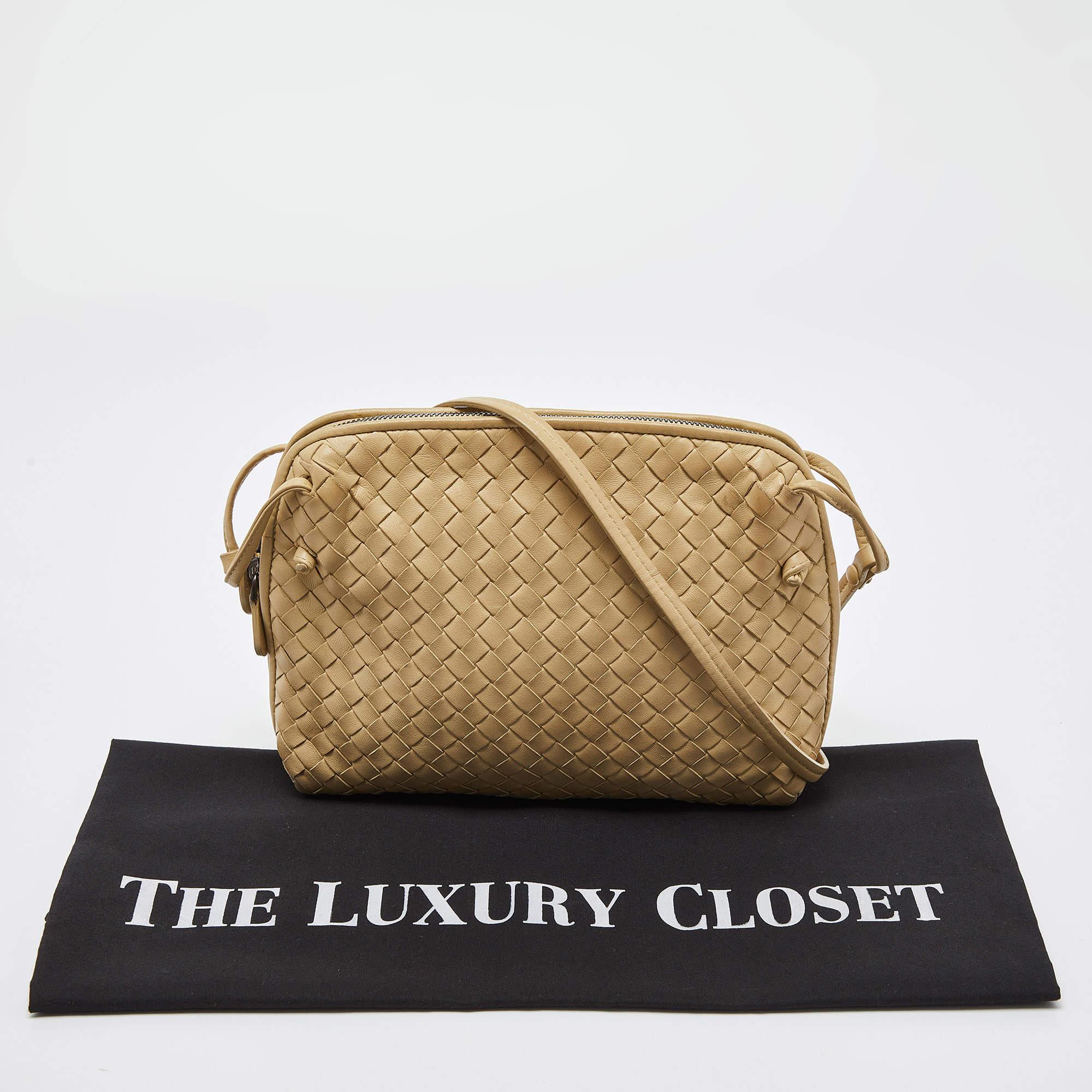 Bottega Veneta Beige Intrecciato Leather Nodini Crossbody Bag 7