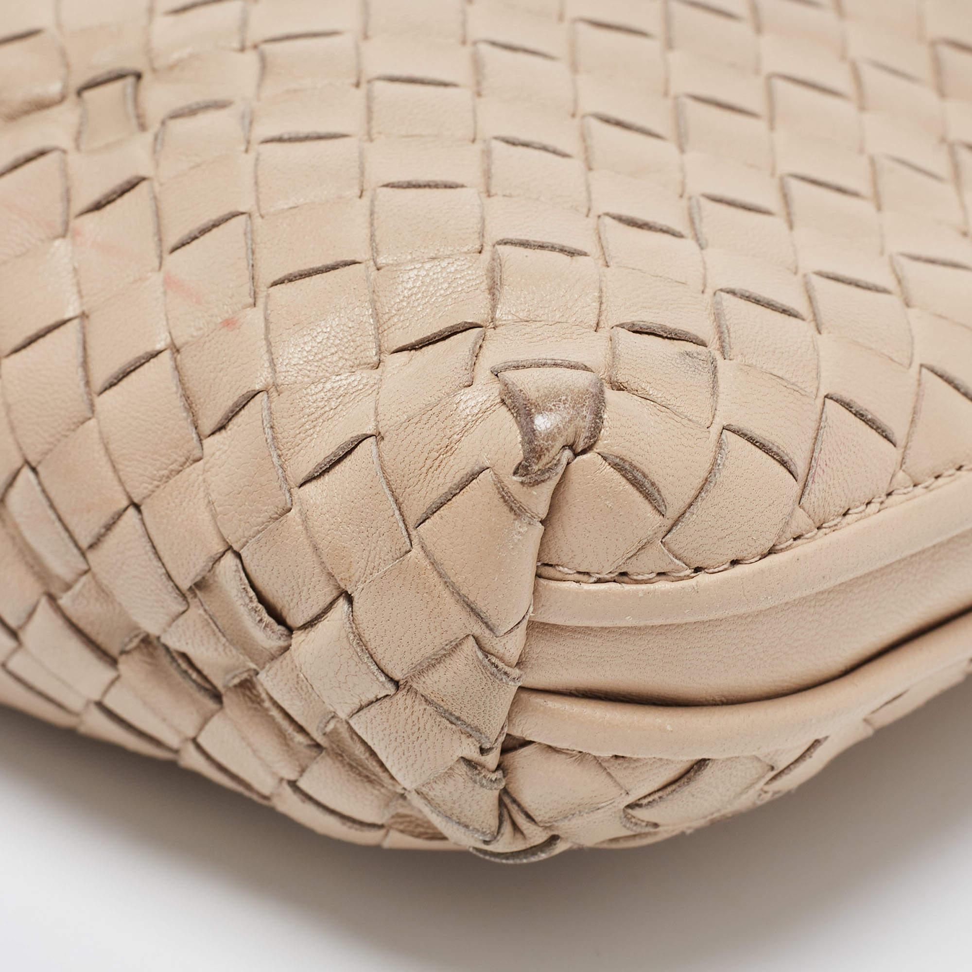 Bottega Veneta Beige Intrecciato Leather Nodini Crossbody Bag 7