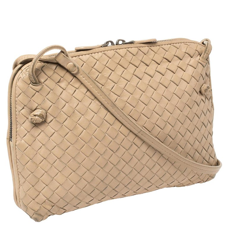 Bottega Veneta Beige Intrecciato Leather Nodini Crossbody Bag Bottega  Veneta | The Luxury Closet