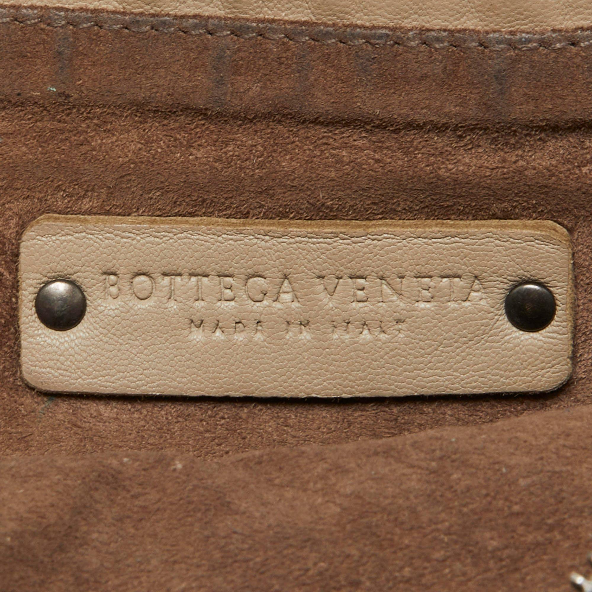 Bottega Veneta Beige Intrecciato Leather Nodini Shoulder Bag 4