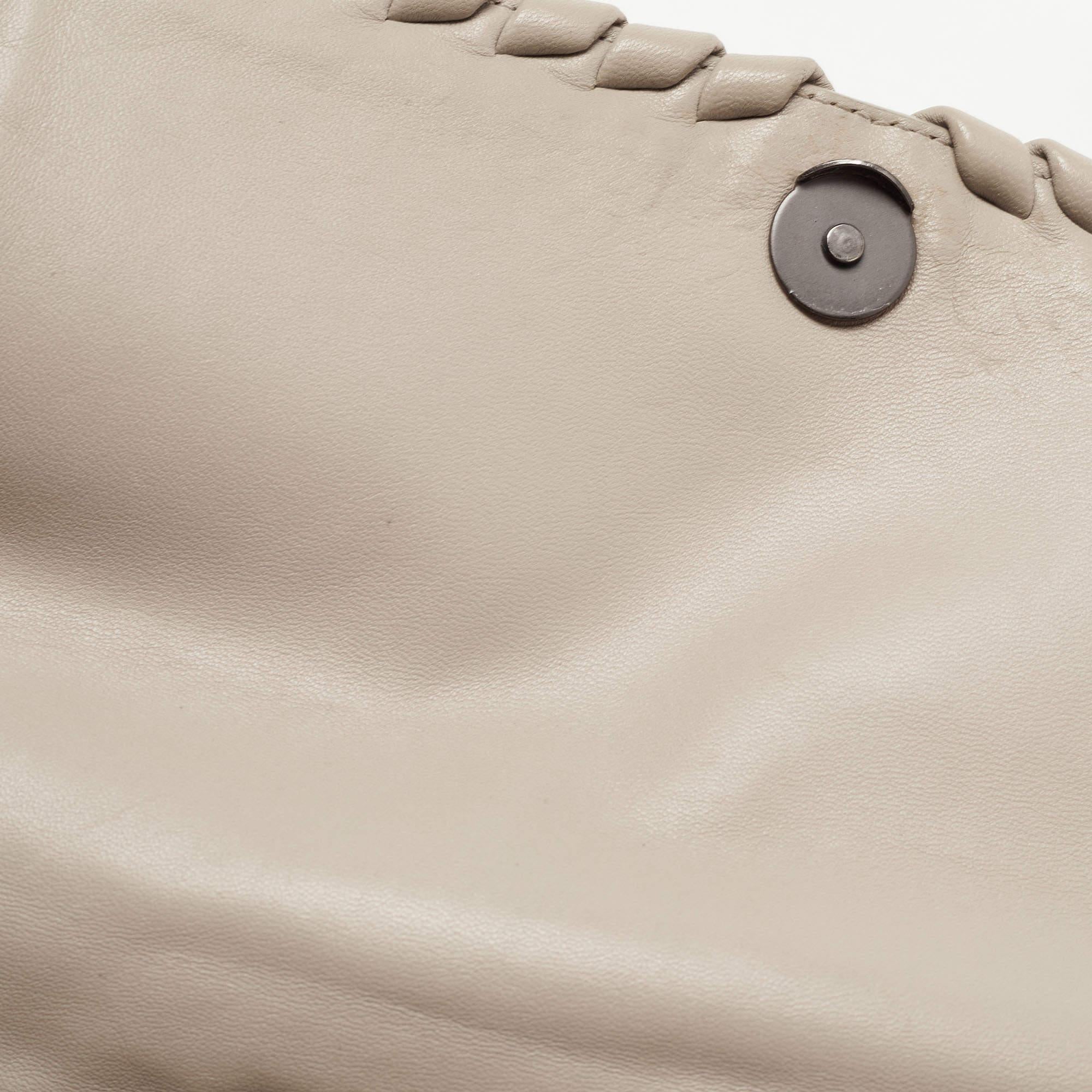 Bottega Veneta Beige Intrecciato Leather Olimpia Top Handle Bag 10