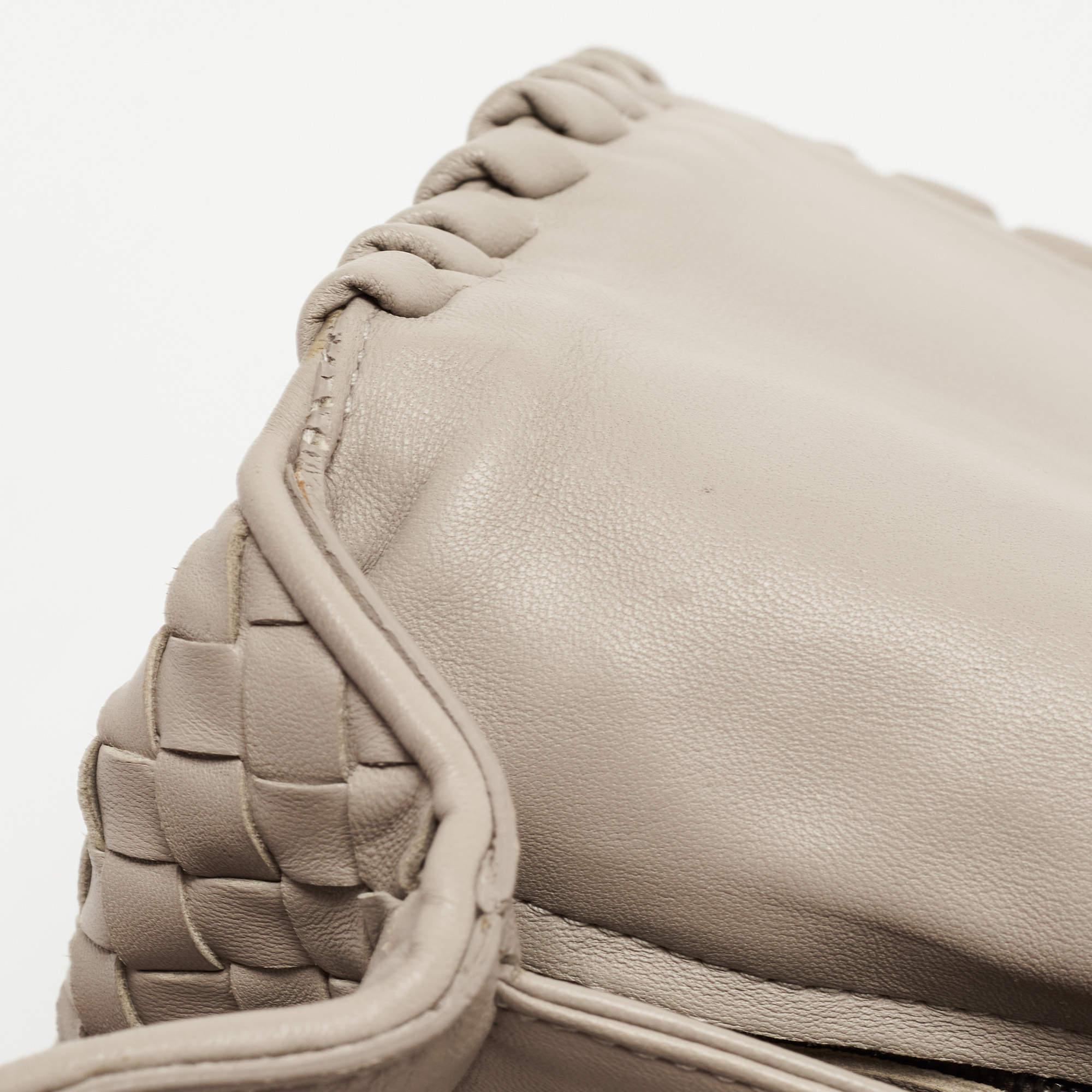 Bottega Veneta Beige Intrecciato Leather Olimpia Top Handle Bag 12