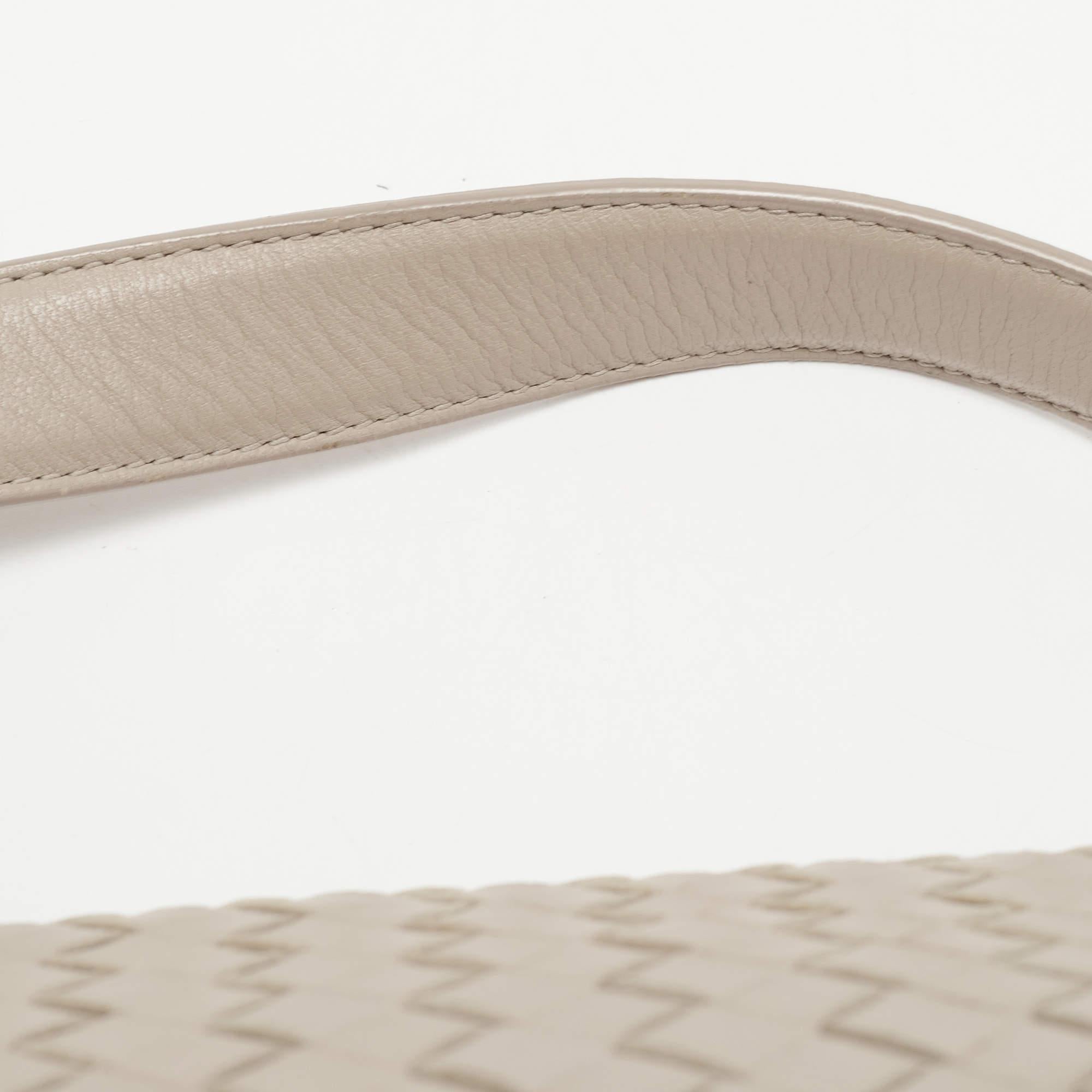 Bottega Veneta Beige Intrecciato Leather Olimpia Top Handle Bag 1