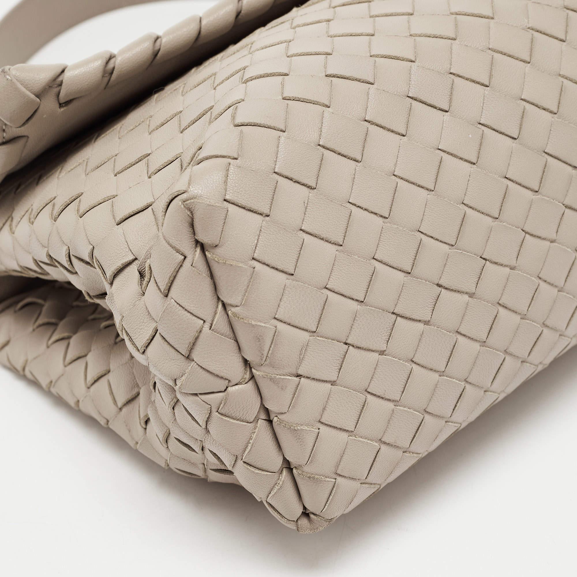 Bottega Veneta Beige Intrecciato Leather Olimpia Top Handle Bag 3