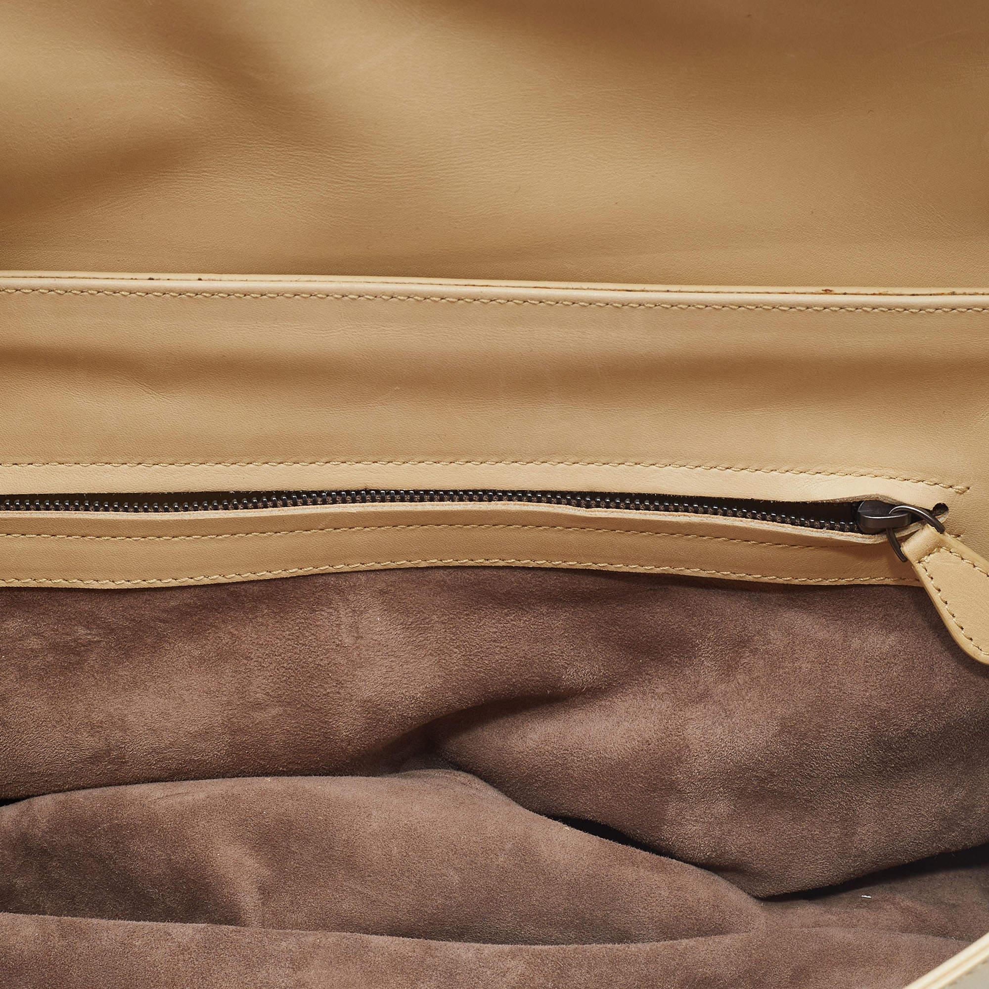 Bottega Veneta Beige Intrecciato Leather Rialto Shoulder Bag 7