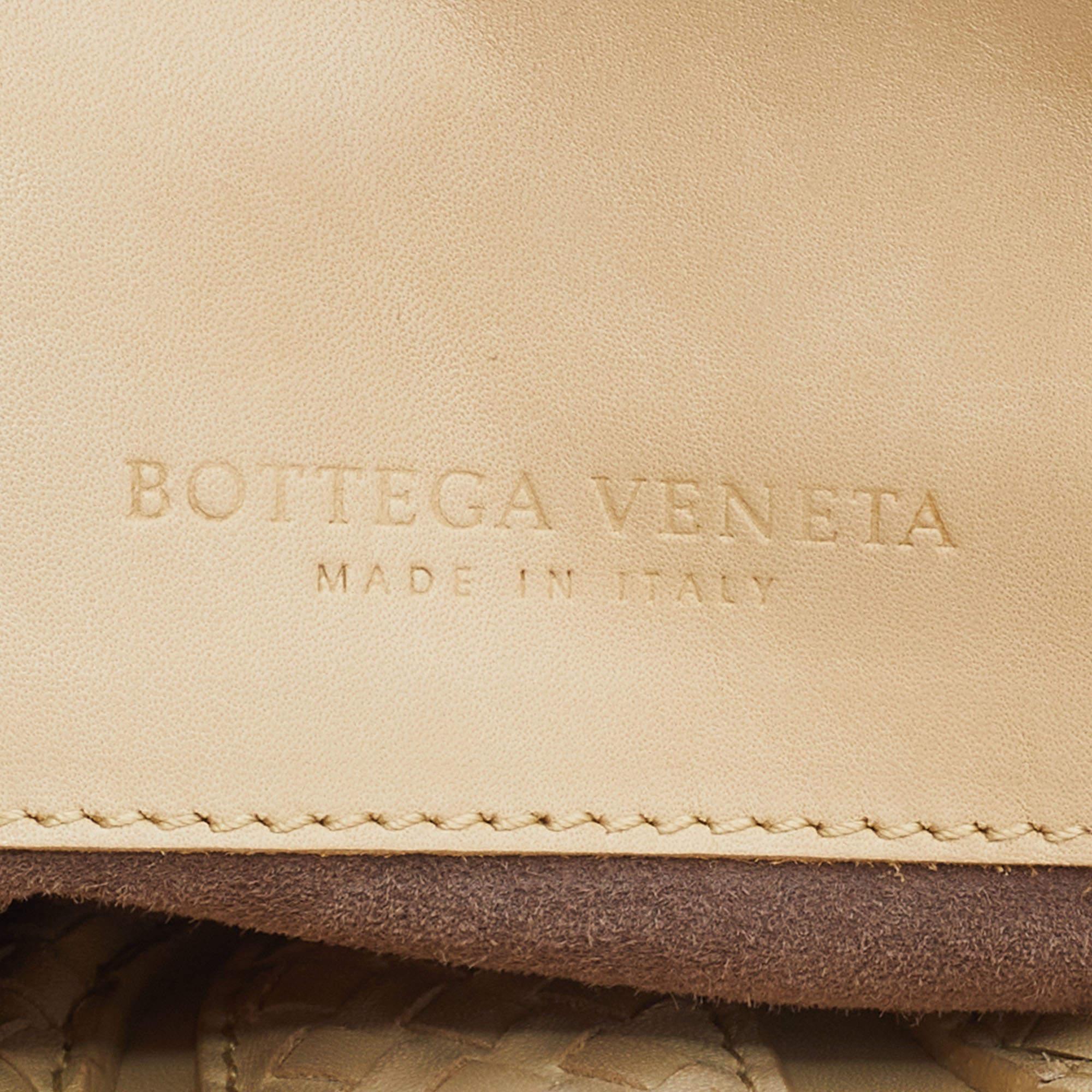 Bottega Veneta Beige Intrecciato Leather Rialto Shoulder Bag 2