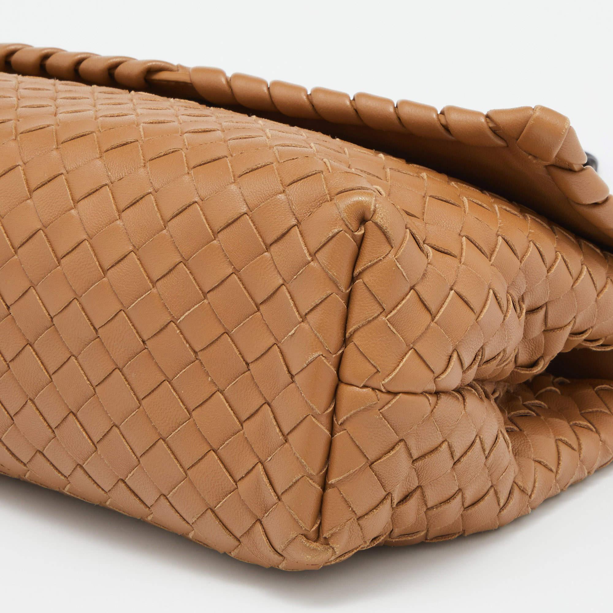 Bottega Veneta Beige Intrecciato Leather Small Olimpia Shoulder Bag 6