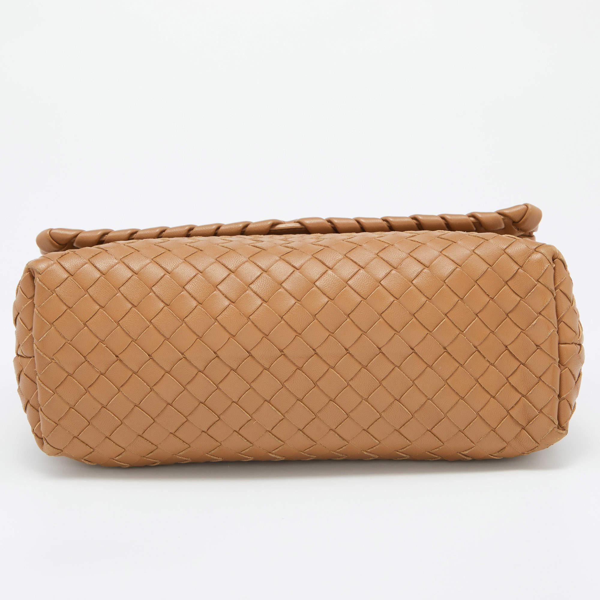 Bottega Veneta Beige Intrecciato Leather Small Olimpia Shoulder Bag 1