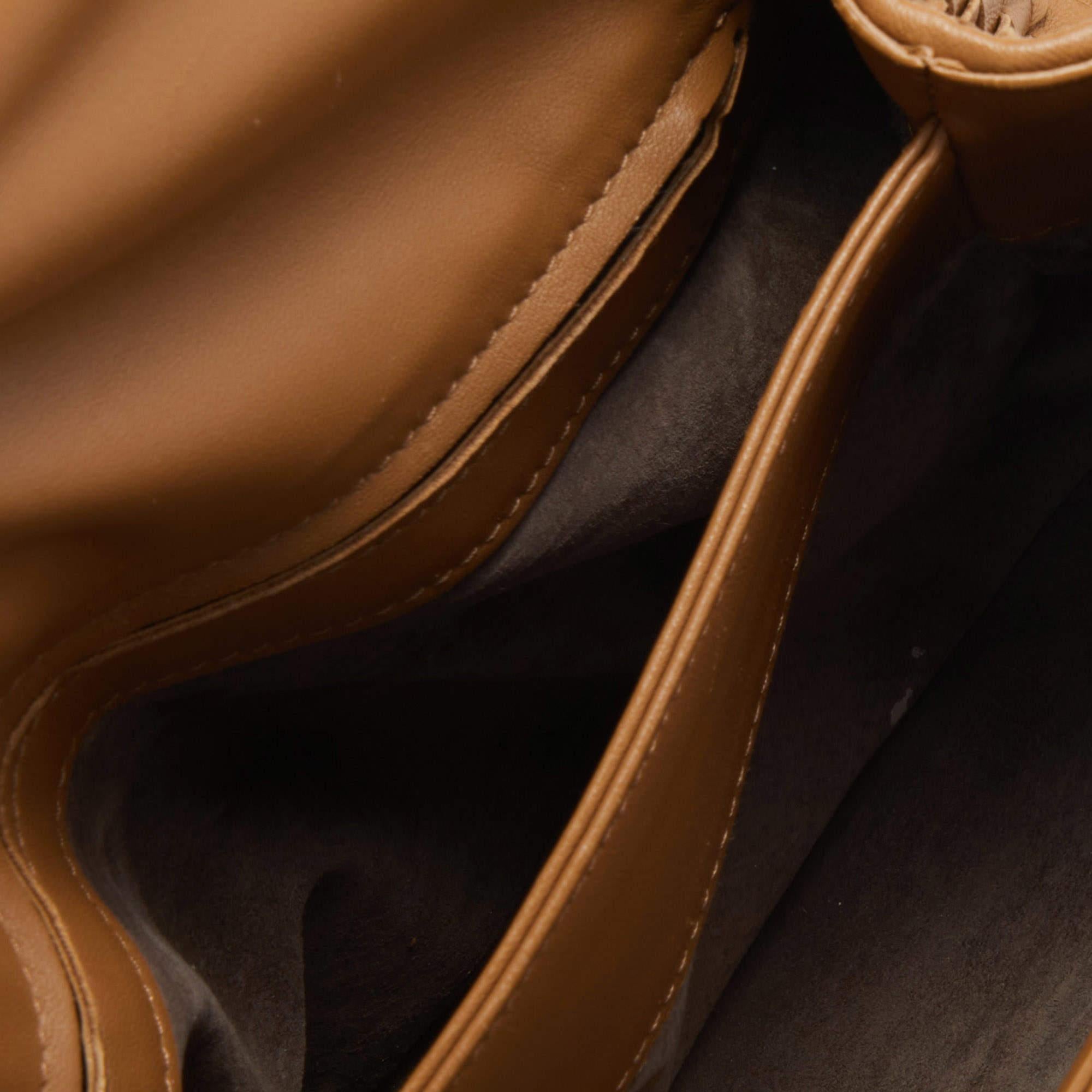 Bottega Veneta Beige Intrecciato Leather Small Olimpia Shoulder Bag 4