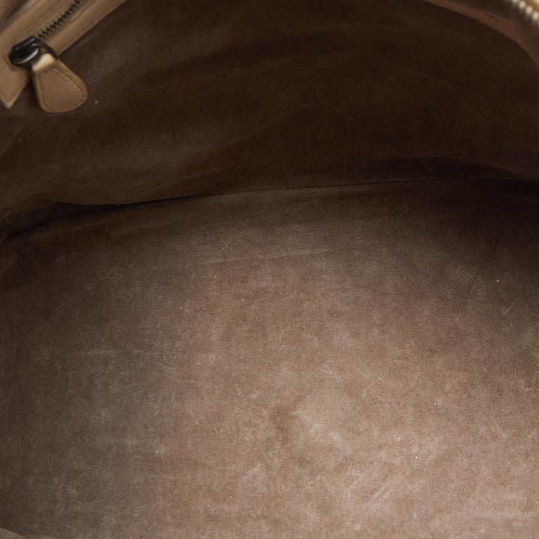 Bottega Veneta Beige Intrecciato Leather Zip Shopper Tote For Sale at ...