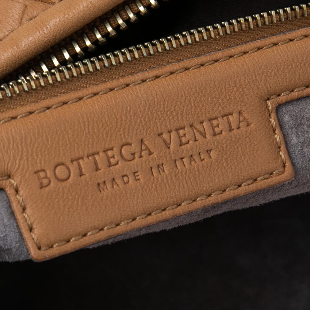 Bottega Veneta Beige Leather Intrecciato Large Veneta Hobo 2