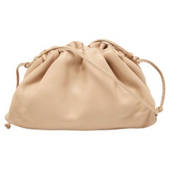 Bottega Veneta Beige Leather Mini The Pouch Bag