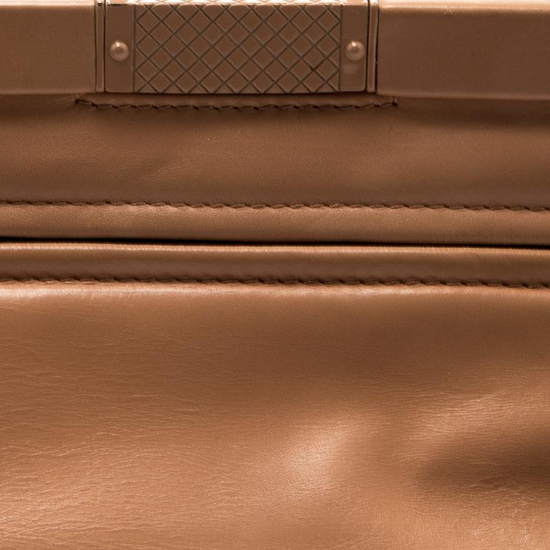 Bottega Veneta Beige Leather Oversized Clutch 6