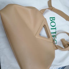 BOTTEGA VENETA Beige Leather POINT MEDIUM Tote Bag