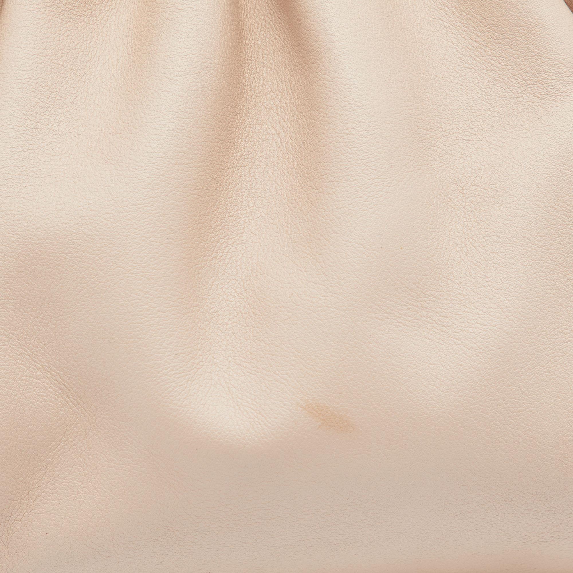 Bottega Veneta Beige Leather Teen Pouch 6
