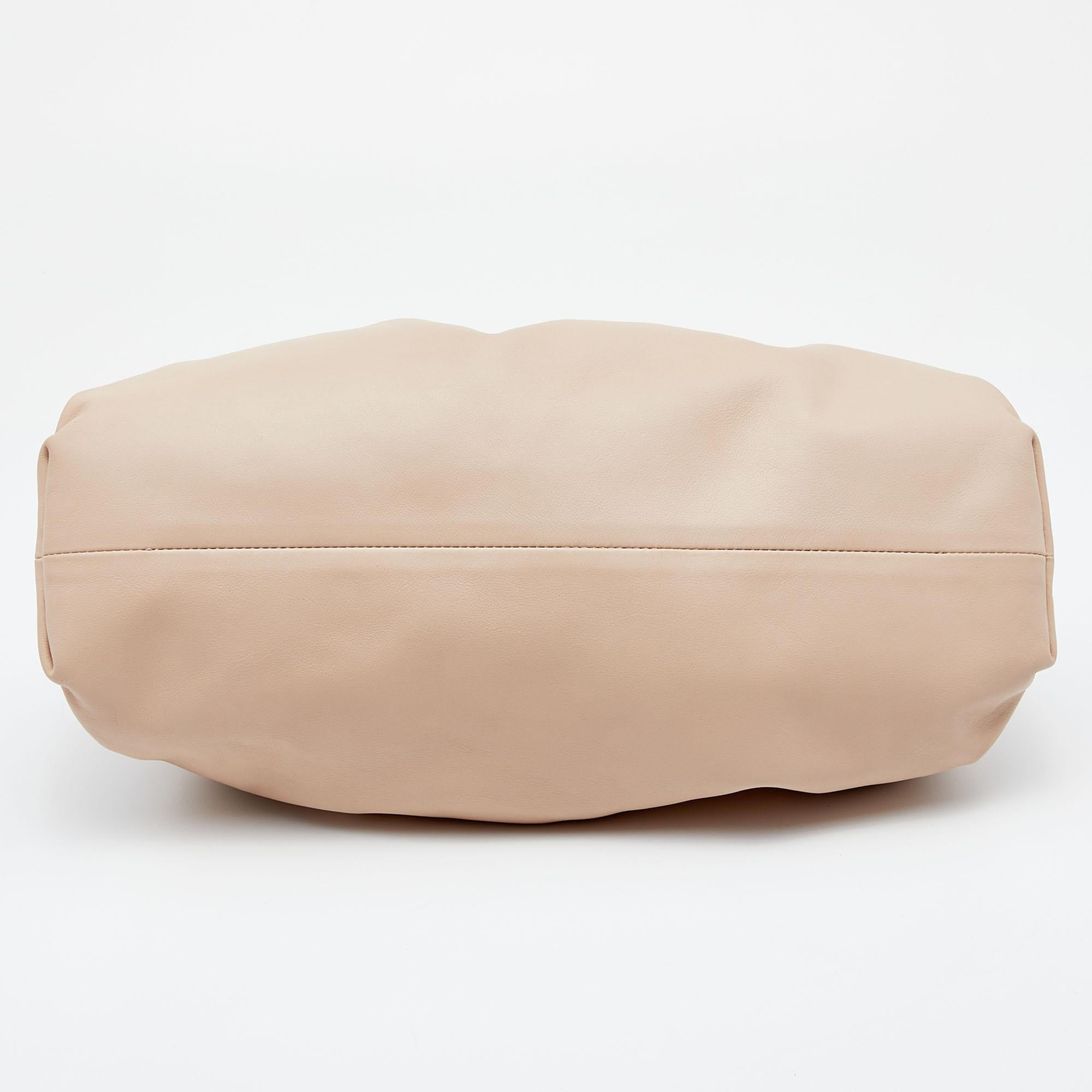 Bottega Veneta Beige Leather Teen Pouch 1