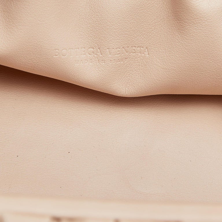 Bottega Veneta Beige Leather Teen Pouch For Sale at 1stDibs