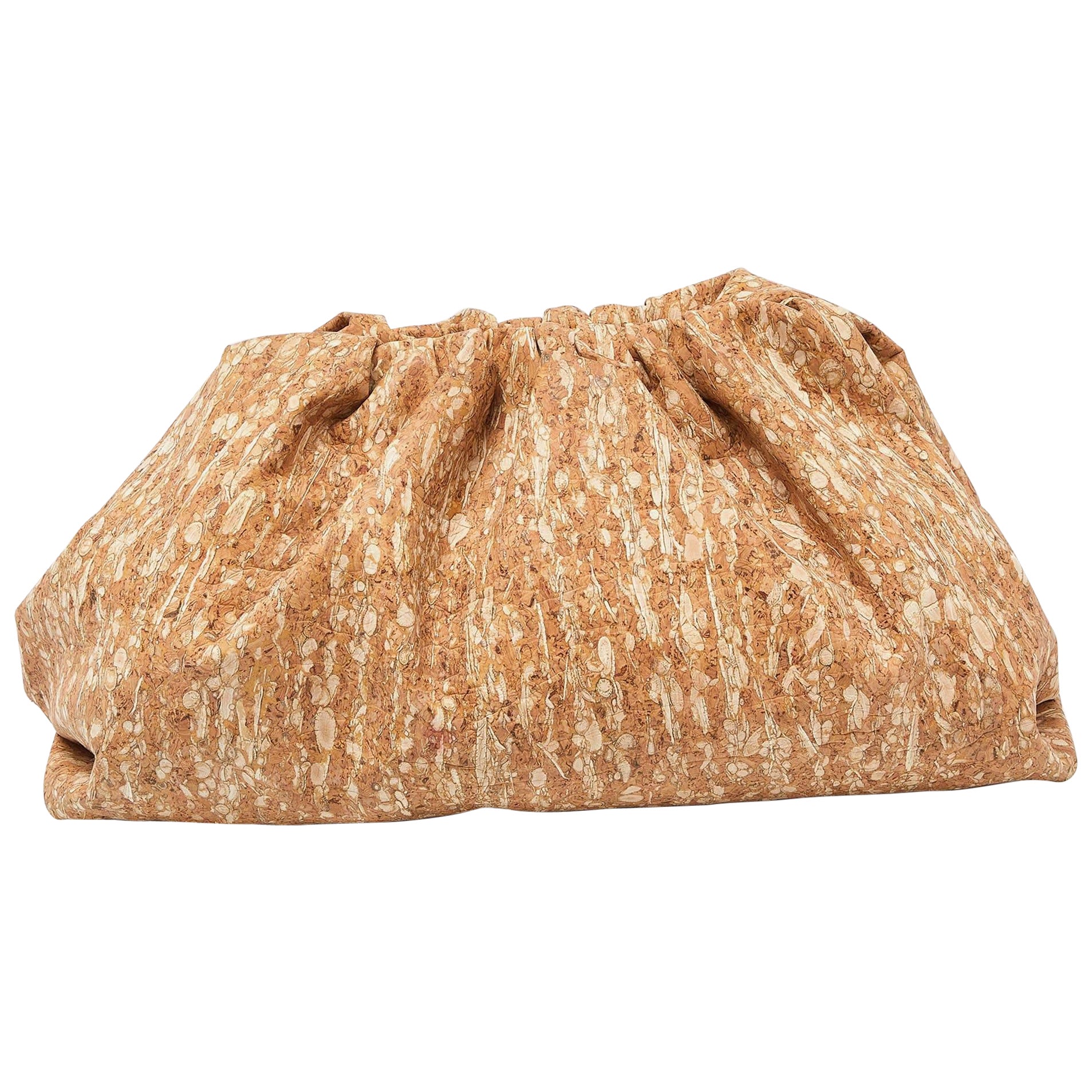 Bottega Veneta Beige Leather The Cork Pouch Clutch