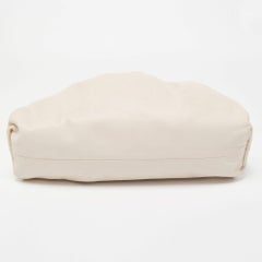 Bottega Veneta Beige Leather The Pouch Clutch