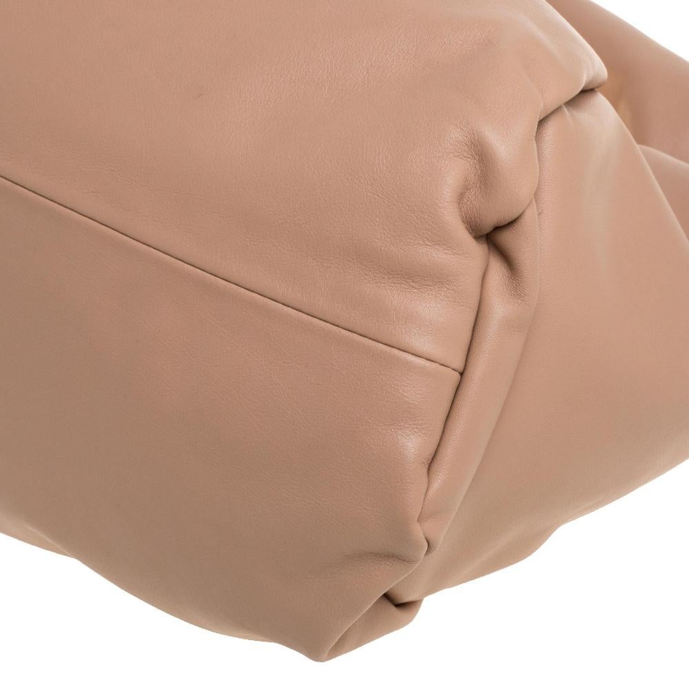 Bottega Veneta Beige Leather The Shoulder Pouch Bag 3