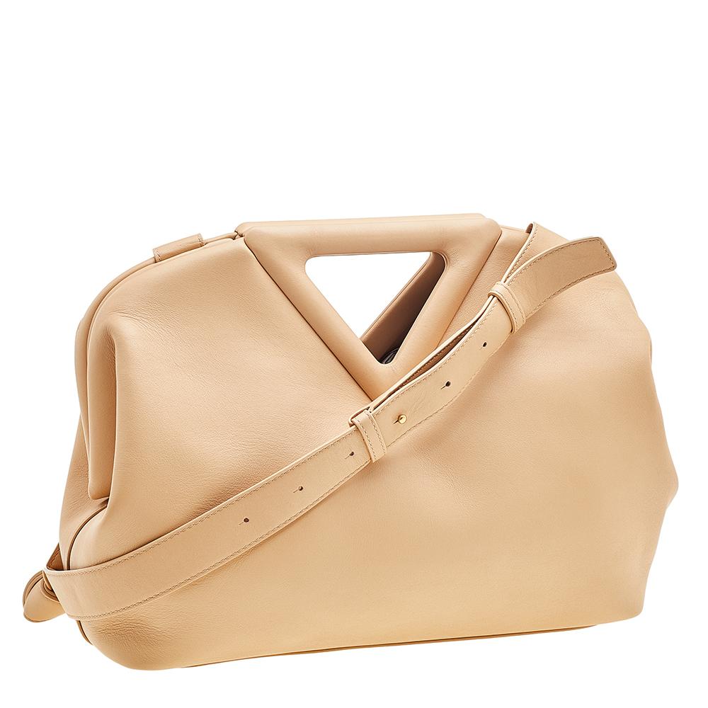 Bottega Veneta Beige Leather The Triangle Shoulder Bag 3