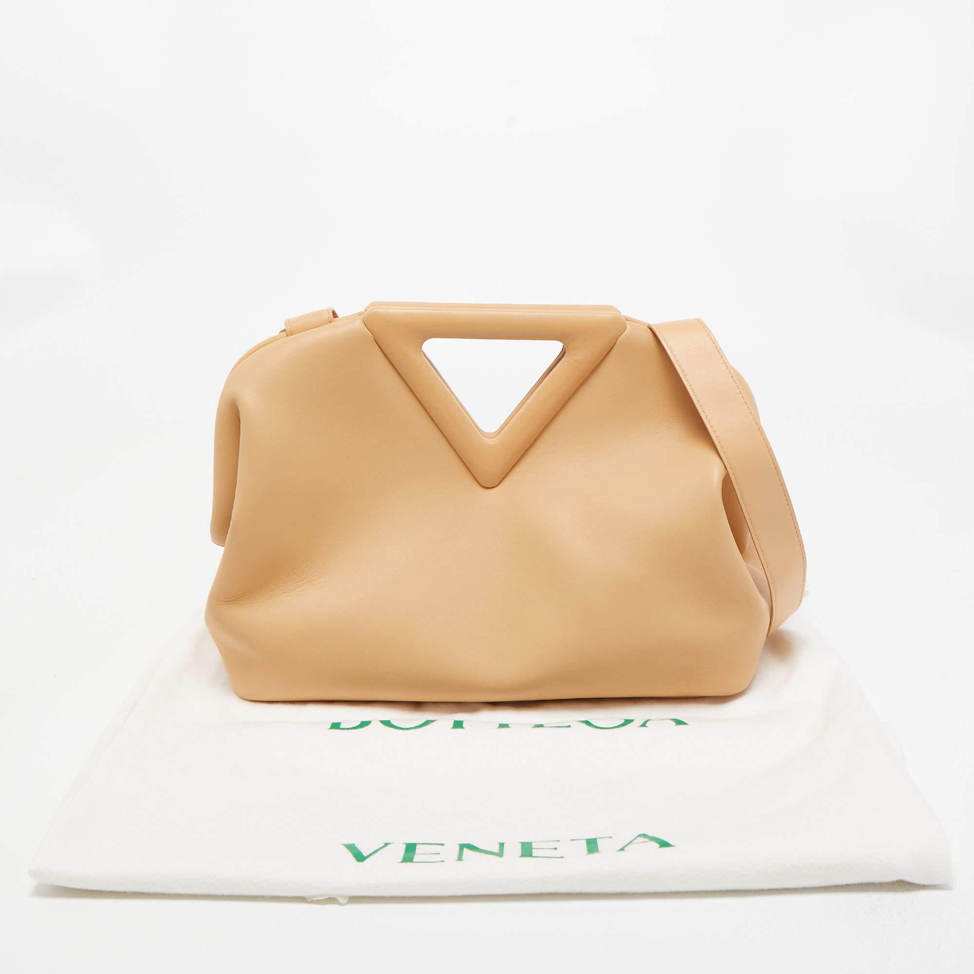 Bottega Veneta Beige Leather The Triangle Shoulder Bag 7