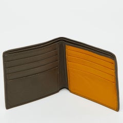 Bottega Veneta Beige/Mustard Intrecciato Leather Bifold Wallet
