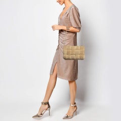 Bottega Veneta Beige Padded Suede Cassette Shoulder Bag