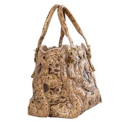 BOTTEGA VENETA beige PYTHON KARUNG LIMTED EDITION Tasche