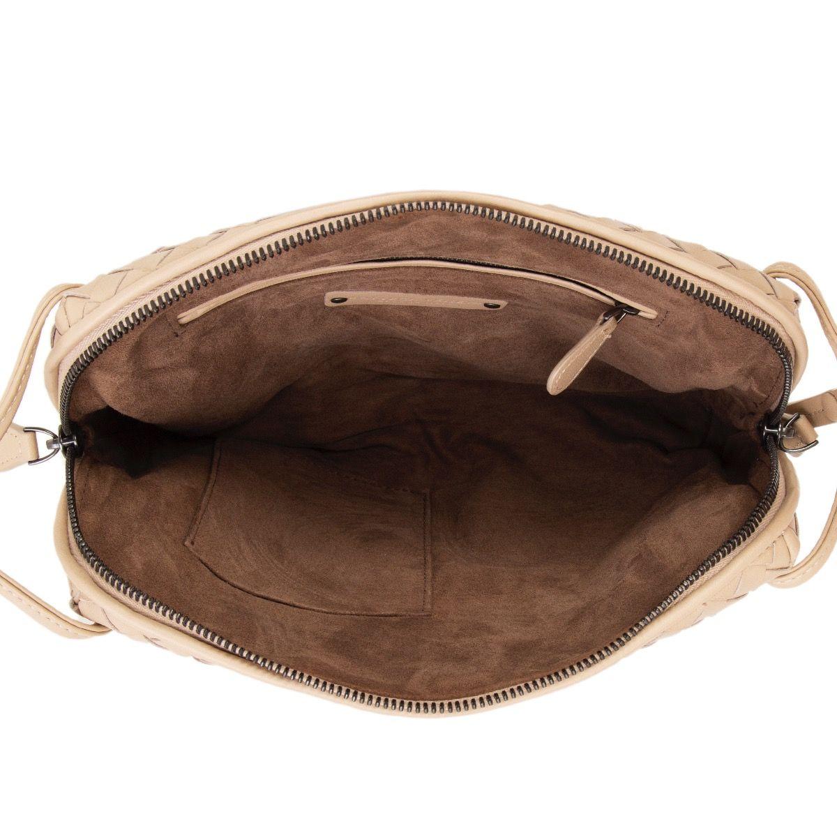 BOTTEGA VENETA beige woven leather INTRECCIATO NODINI Crossbody Shoulder Bag 2