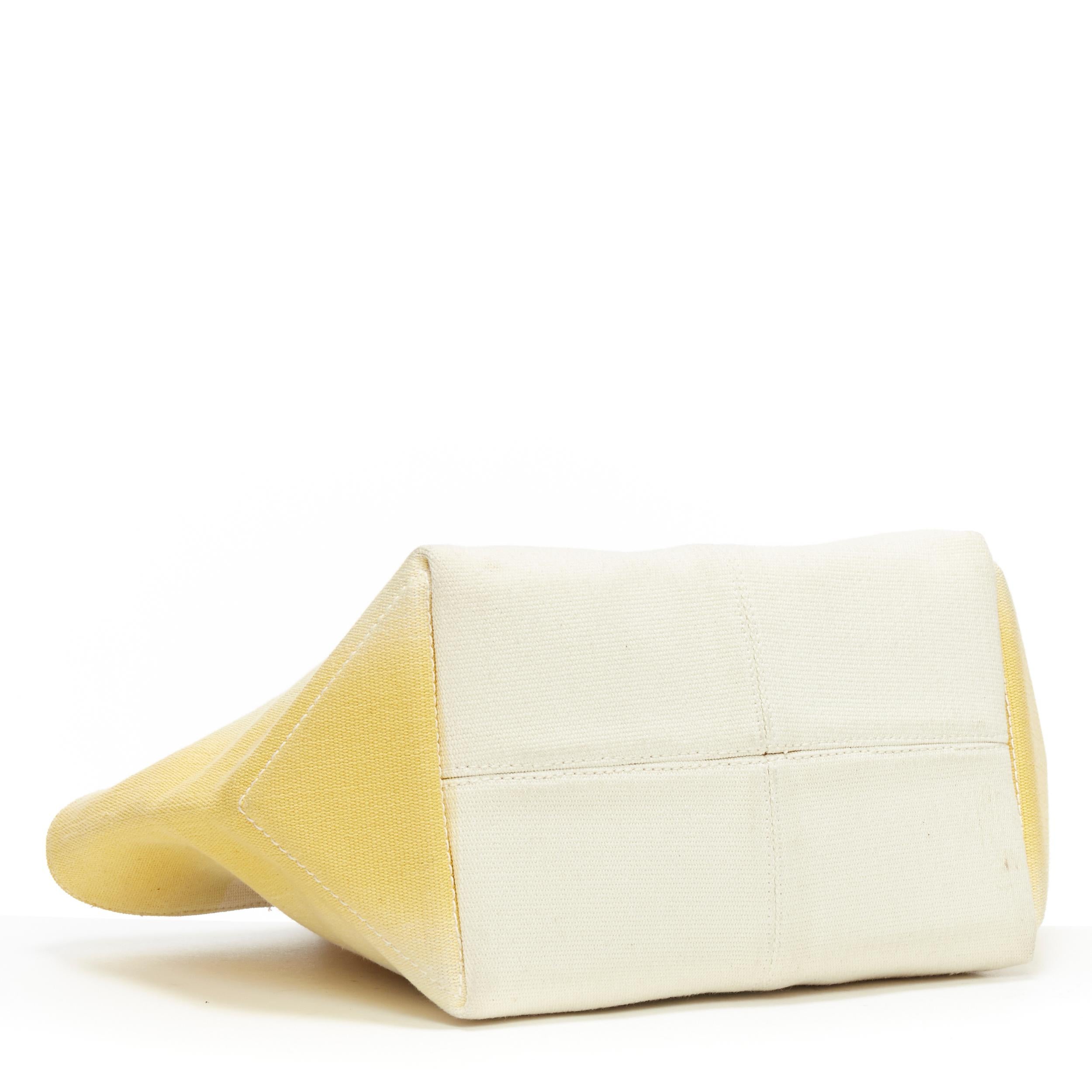 BOTTEGA VENETA beige yellow ombre dye intrecciato woven leather handle tote bag 2