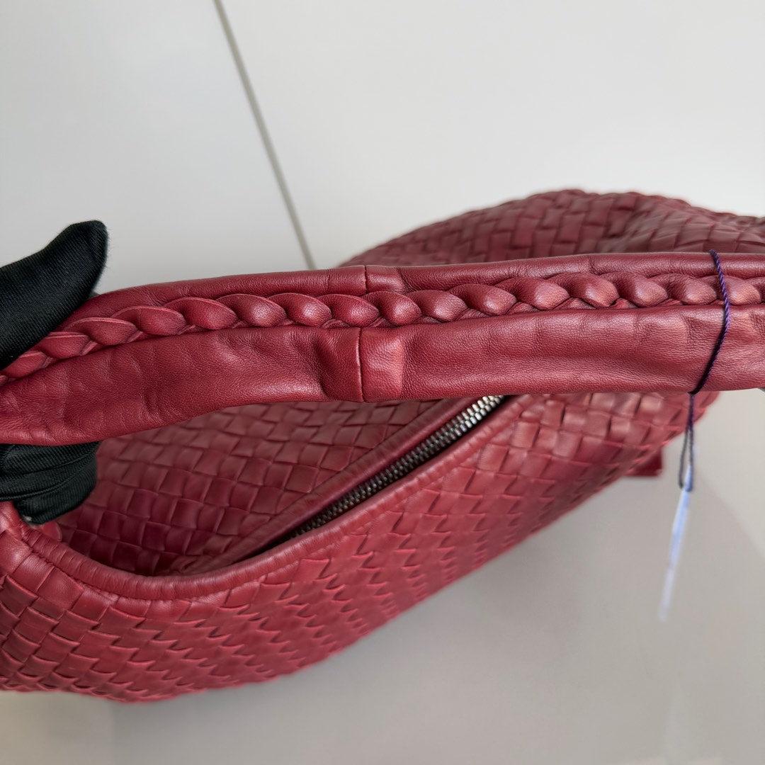 Bottega Veneta Vientre Hobo Intrecciato Ancora Piel de Nappa Roja Mediana 40cm 2