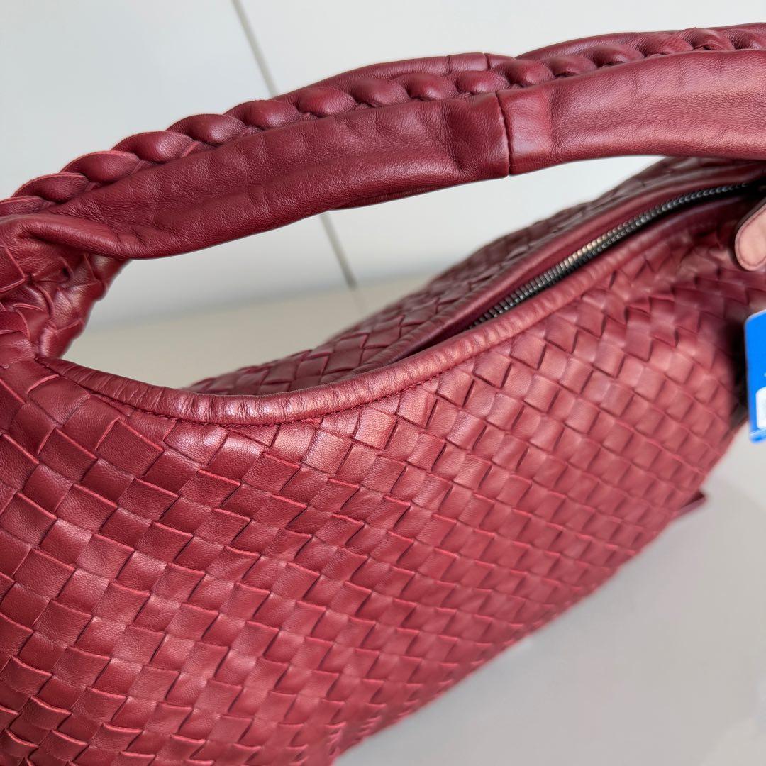 Bottega Veneta Vientre Hobo Intrecciato Ancora Piel de Nappa Roja Mediana 40cm 3