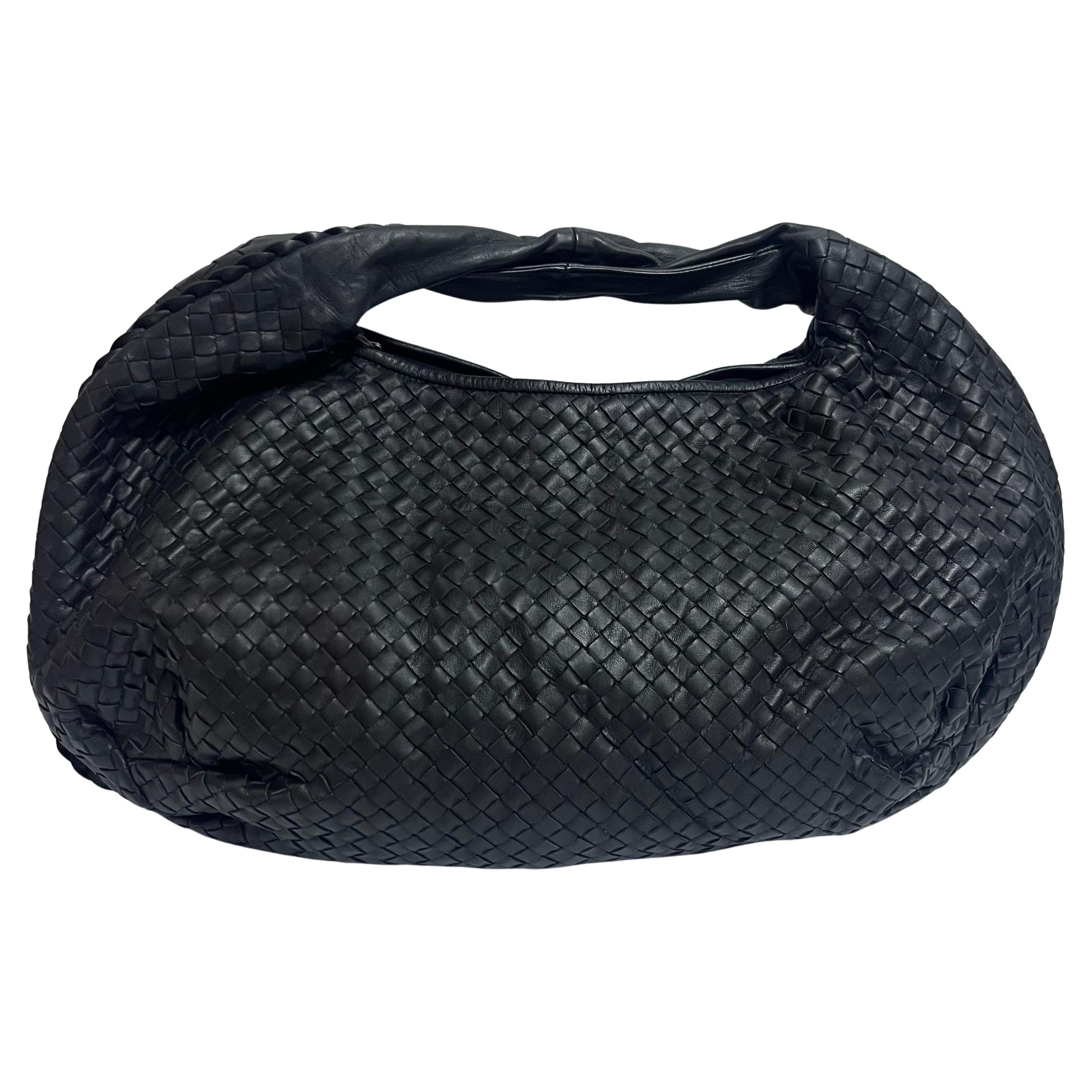 Bottega Veneta Belly Hobo Intrecciato Black Large 50cm For Sale