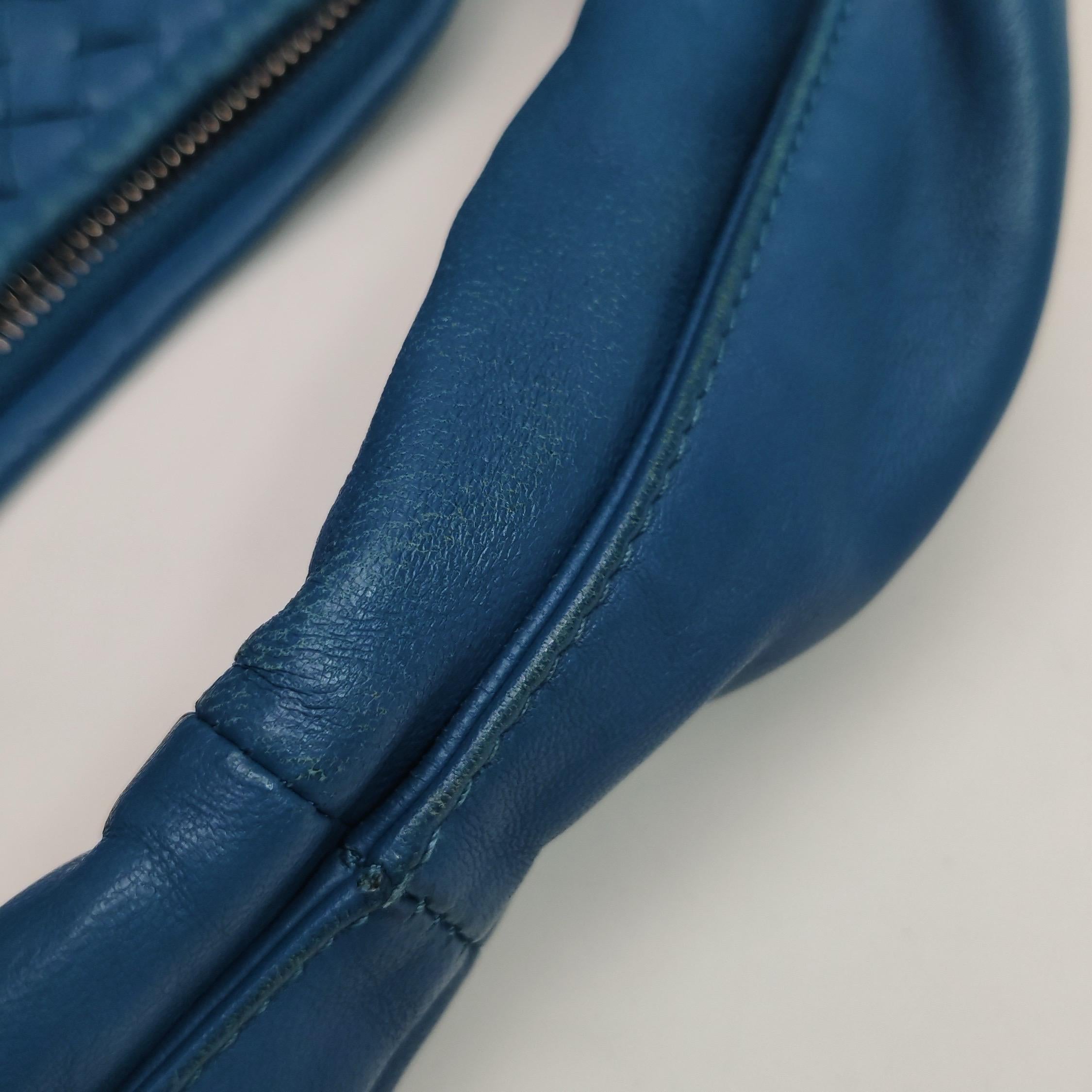 Bottega Veneta Belly Hobo Intrecciato Bleu Marine Cuir Maxi 50cm en vente 8