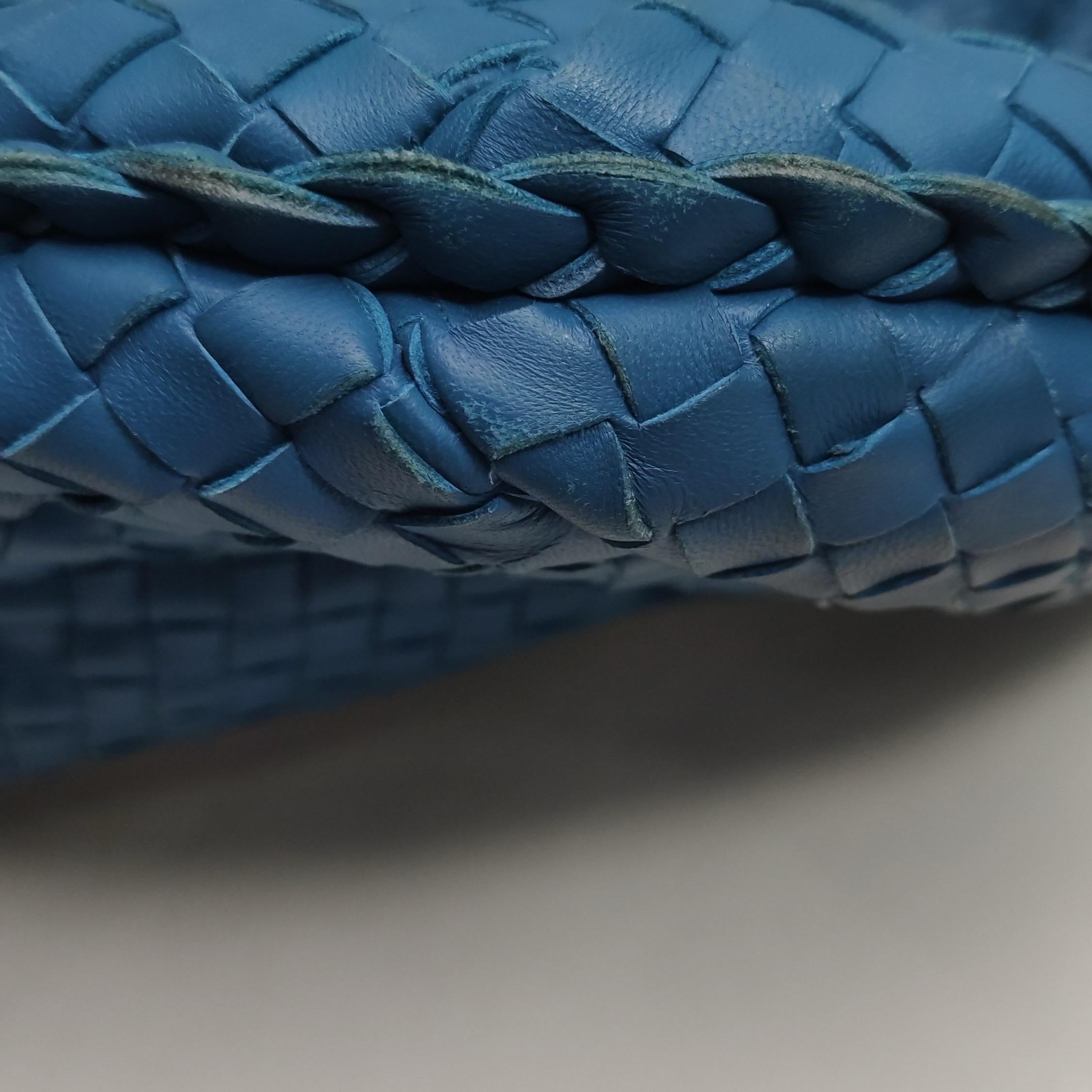 Bottega Veneta Belly Hobo Intrecciato Bleu Marine Cuir Maxi 50cm en vente 12