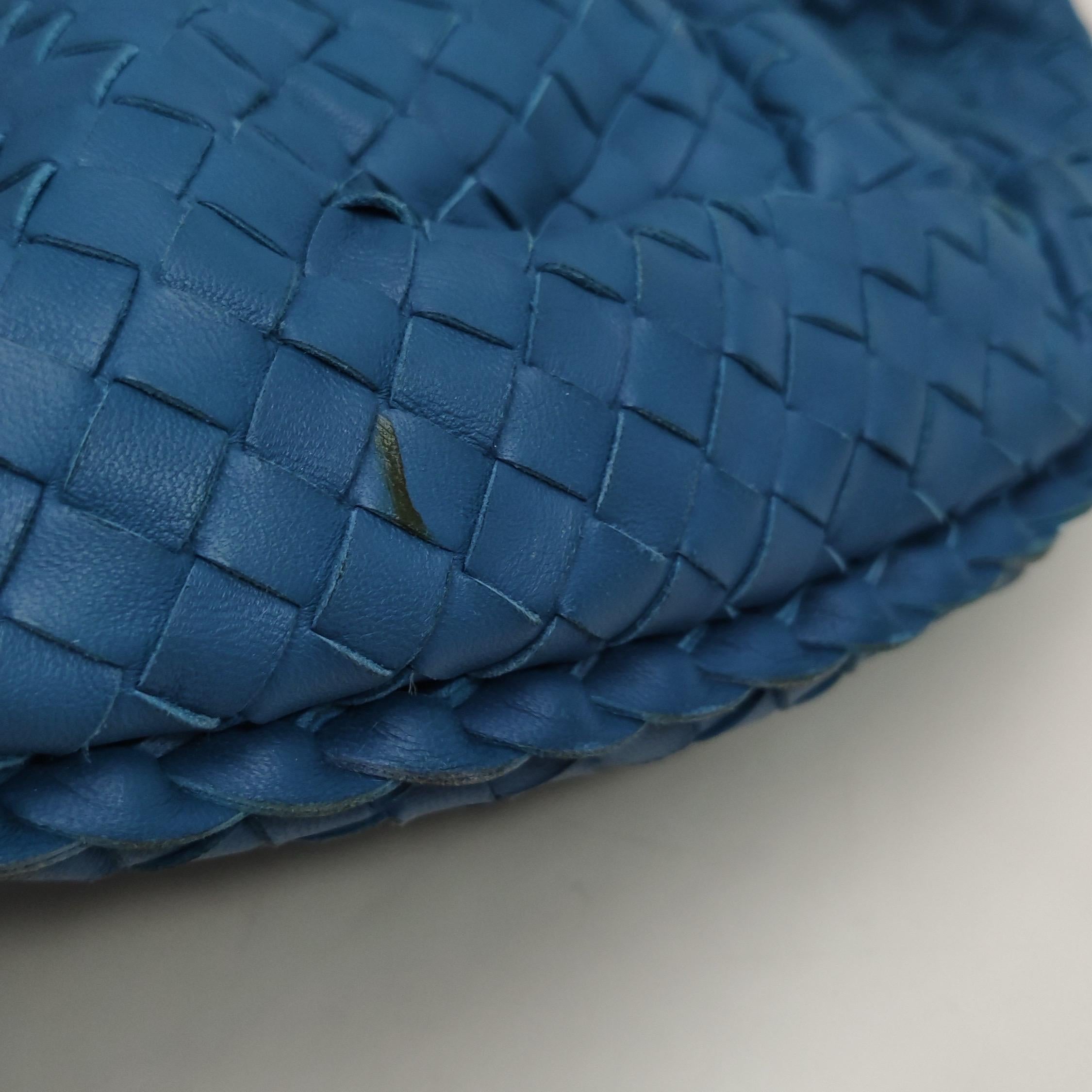 Bottega Veneta Belly Hobo Intrecciato Bleu Marine Cuir Maxi 50cm en vente 15